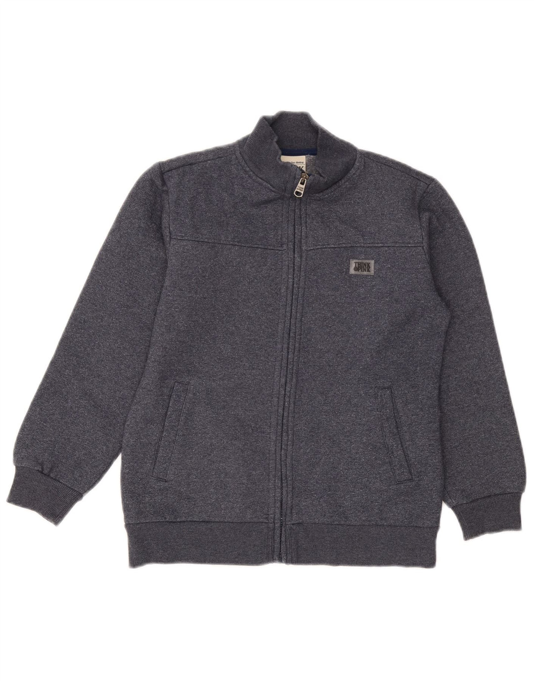 Think Pink Womens Tracksuit Top Jacket UK 10 Small Grey Cotton