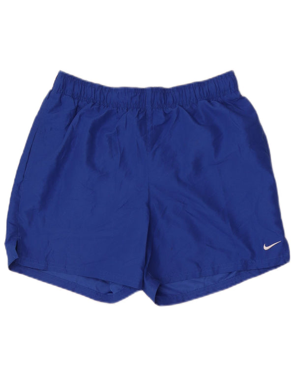 Pantaloncini sportivi Nike da uomo in poliestere blu medio