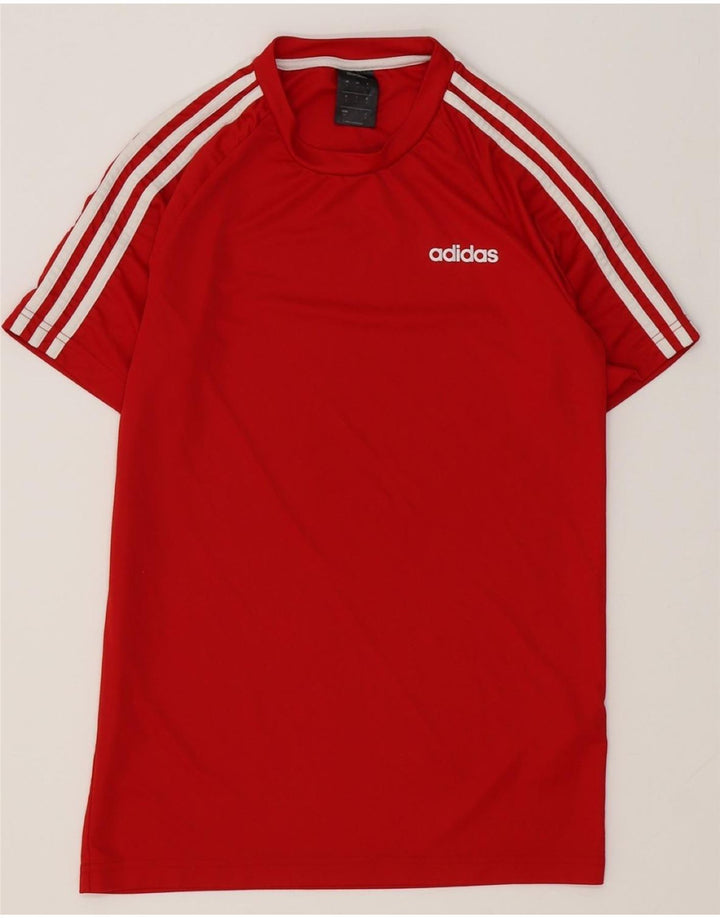 ADIDAS Mens Climalite T-Shirt Top Small Red Polyester