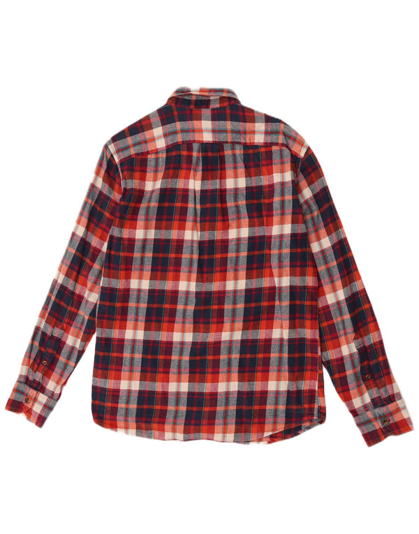 J. Crew Camicia da uomo slim in flanella di cotone a quadri rosso medio