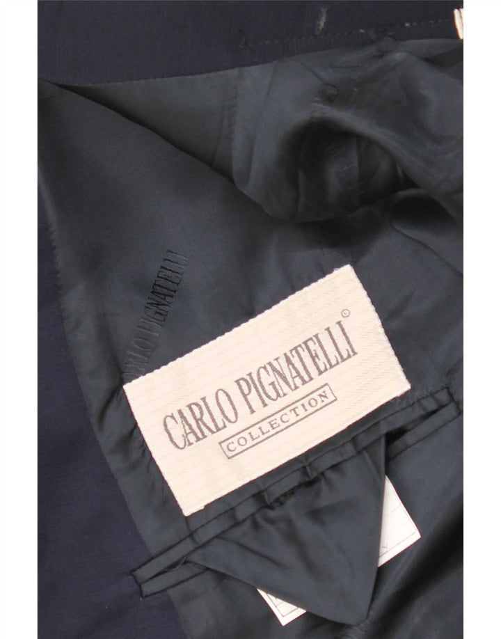 Carlo Pignatelli Mens 2 Button Blazer Jacket IT 58 4XL Navy Blue Wool