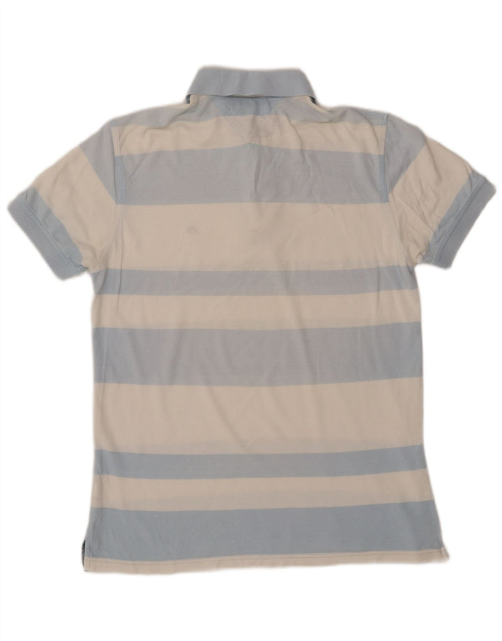 Tommy Hilfiger Mens Custom Fit Polo Shirt Medium Blue Striped