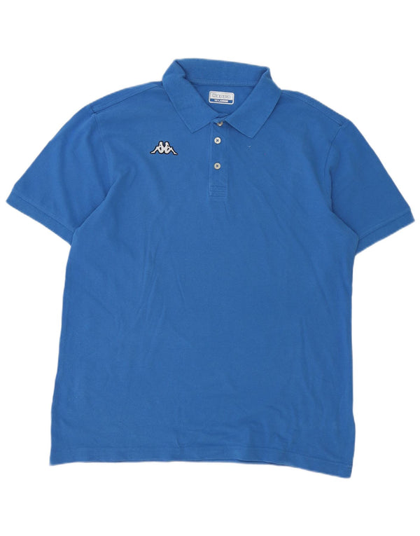 Kappa Herren Poloshirt 2XL Blau Baumwolle