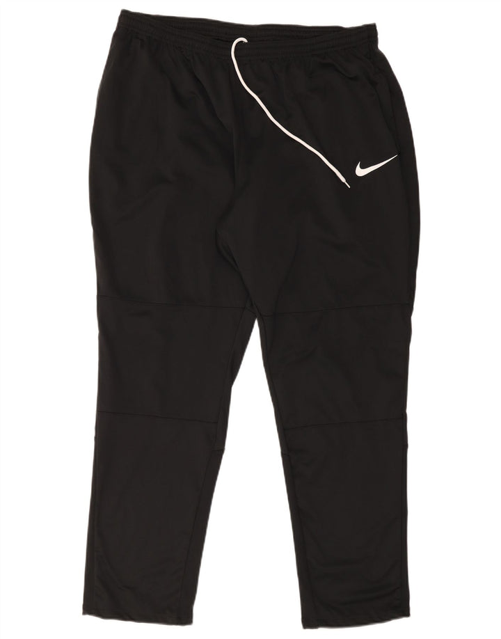 Nike Mens Dri Fit Tracksuit Trousers 2XL Black Polyester
