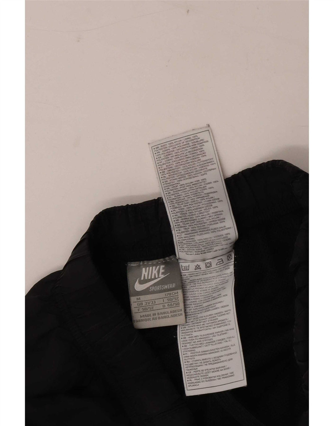 Nike Mens Tracksuit Trousers Medium Black Nylon