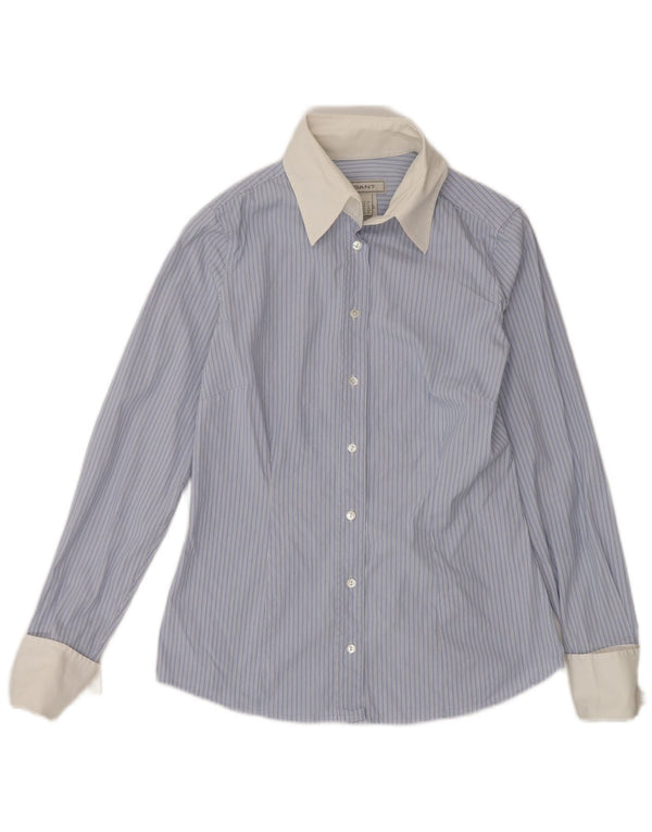 Gant Damenhemd UK 10 Small Blau gestreift aus Baumwolle