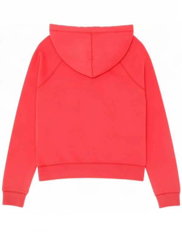 Maglione con cappuccio grafico da donna Abercrombie & Fitch UK 6 XS Rosso Cotone