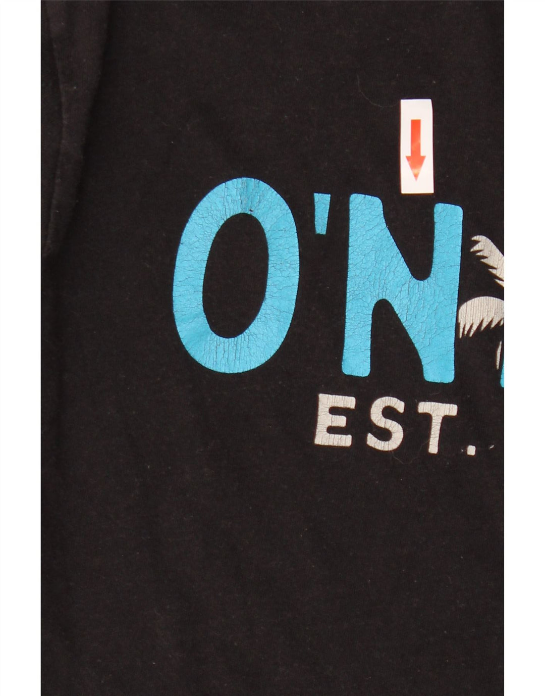 O'Neill Mens Graphic Top Long Sleeve Medium Black Cotton