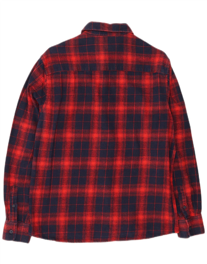 ZARA Mens Flannel Shirt Medium Red Check Cotton Vintage Zara and Second-Hand Zara from Messina Hembry 