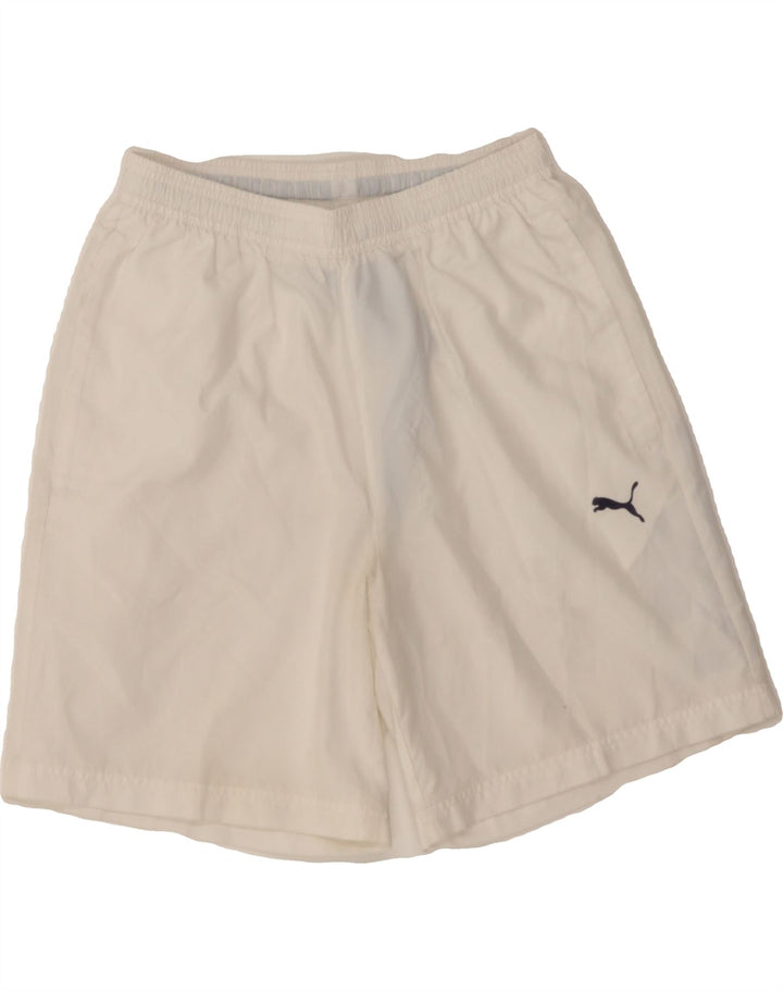 PUMA Mens Graphic Sport Shorts Small  White Nylon Vintage Puma and Second-Hand Puma from Messina Hembry 