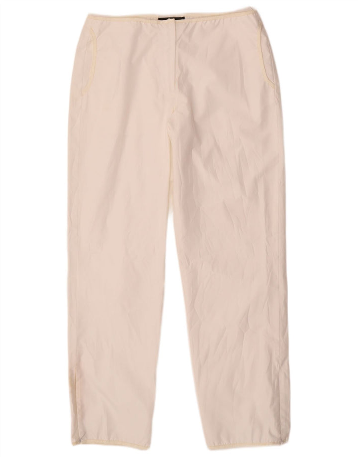 Dkny Womens Straight Casual Trousers Medium W30 L28 White Polyester