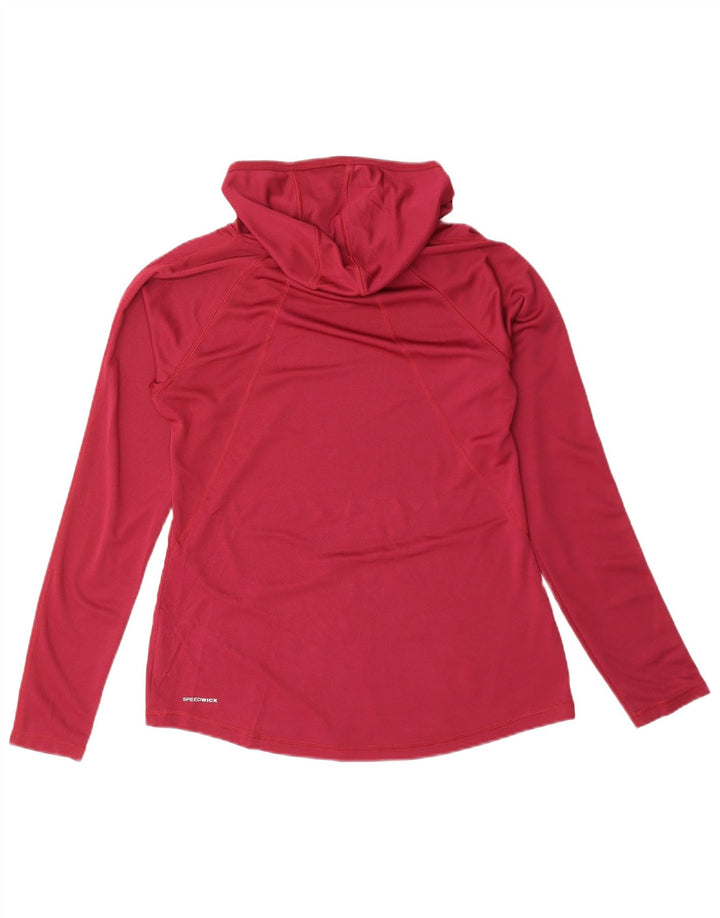 Reebok Haut à capuche à manches longues pour homme en polyester bordeaux moyen