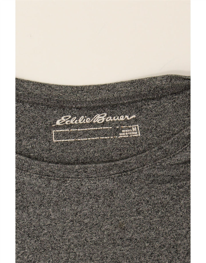 EDDIE BAUER Womens Top Long Sleeve UK 14 Medium Grey Flecked Cotton Vintage Eddie Bauer and Second-Hand Eddie Bauer from Messina Hembry 