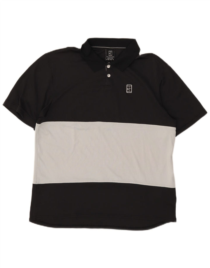Nike Polo Homme Petit Noir Colorblock Polyester