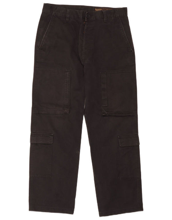 Pantaloni cargo dritti da uomo Gas W36 L29 cotone nero