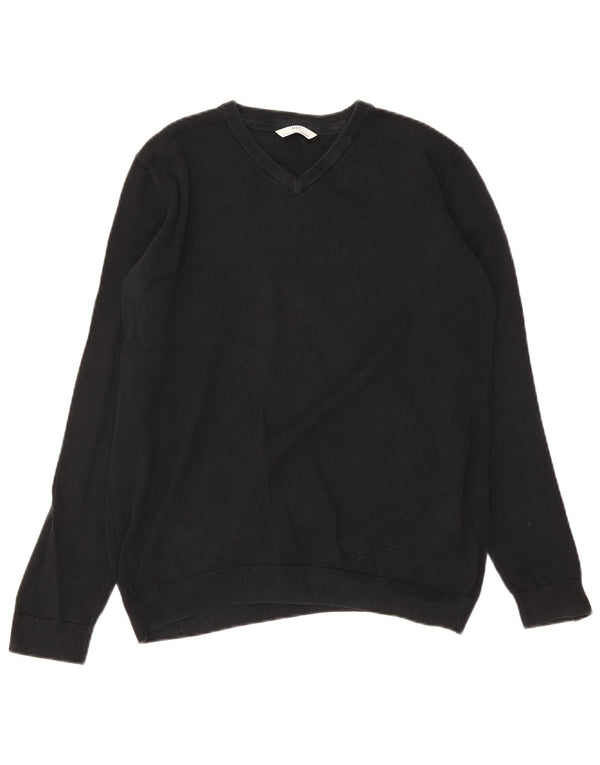 Marks & Spencer Boys V-hals sweater 15-16 år Sort bomuld