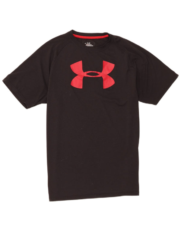 Under Armour Herre Heat Gear Grafisk T-Shirt Top Medium Sort Polyester