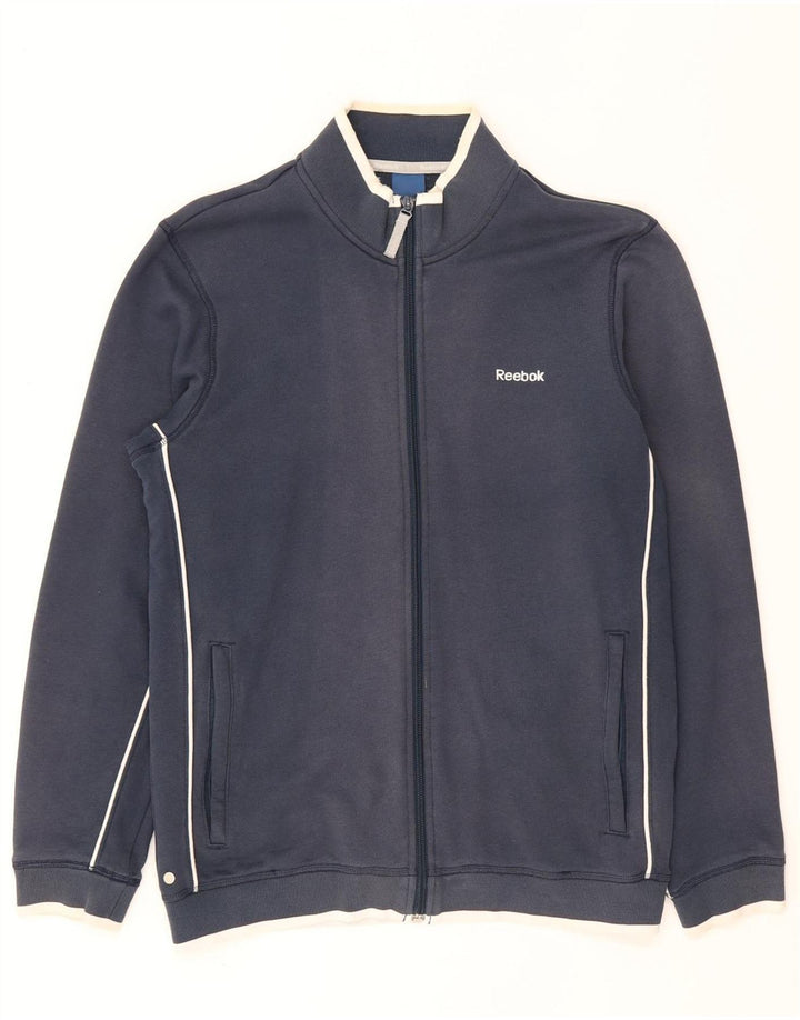 Reebok Veste de Survêtement Homme Petit Bleu Marine Coton