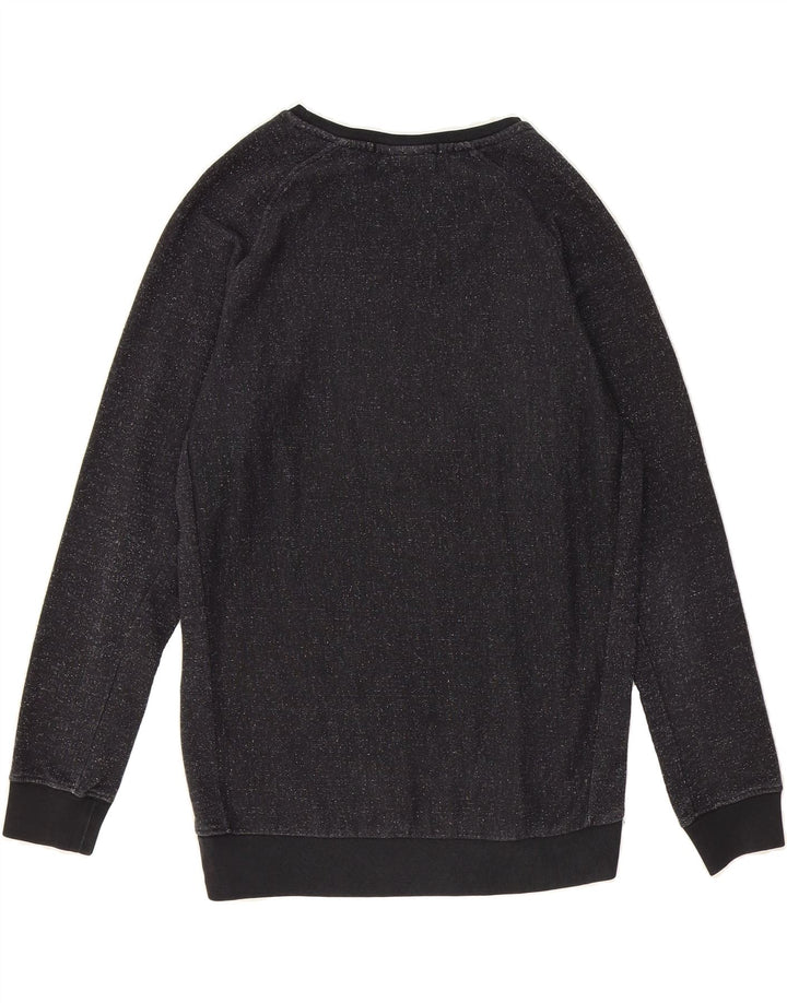 MAISON SCOTCH Womens Oversized Sweatshirt Jumper US 2 XS Black Flecked Vintage Maison Scotch and Second-Hand Maison Scotch from Messina Hembry 