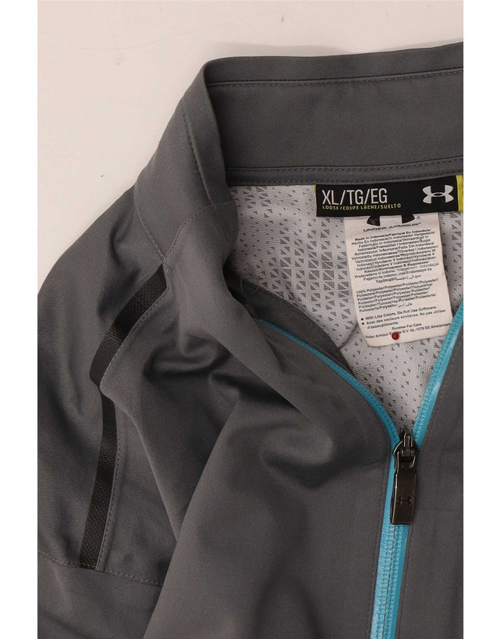 Under Armour Mens Graphic Tracksuit Top Jacket XL Grey Polyester