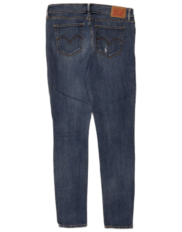 Jeans Levi's da donna 711 skinny effetto consumato W28 L30 cotone blu