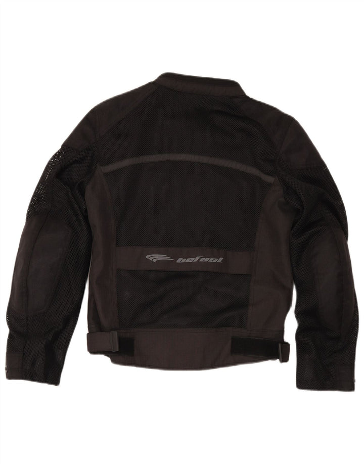 Befast Womens Motorstyle Graphic Racer Jacket UK 14 Mittelschwarzes Polyester