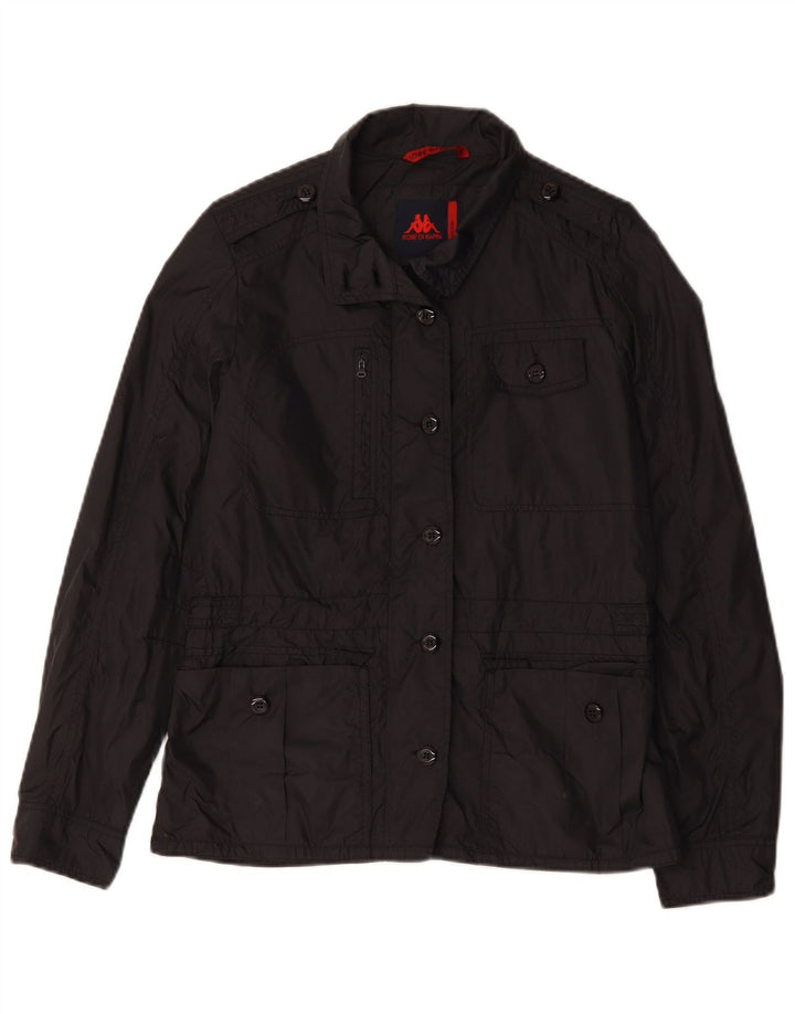 Kappa Womens Military Jacket UK 14 Medium Black Polyamide