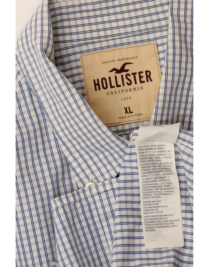 HOLLISTER Mens Shirt XL Blue Check Cotton