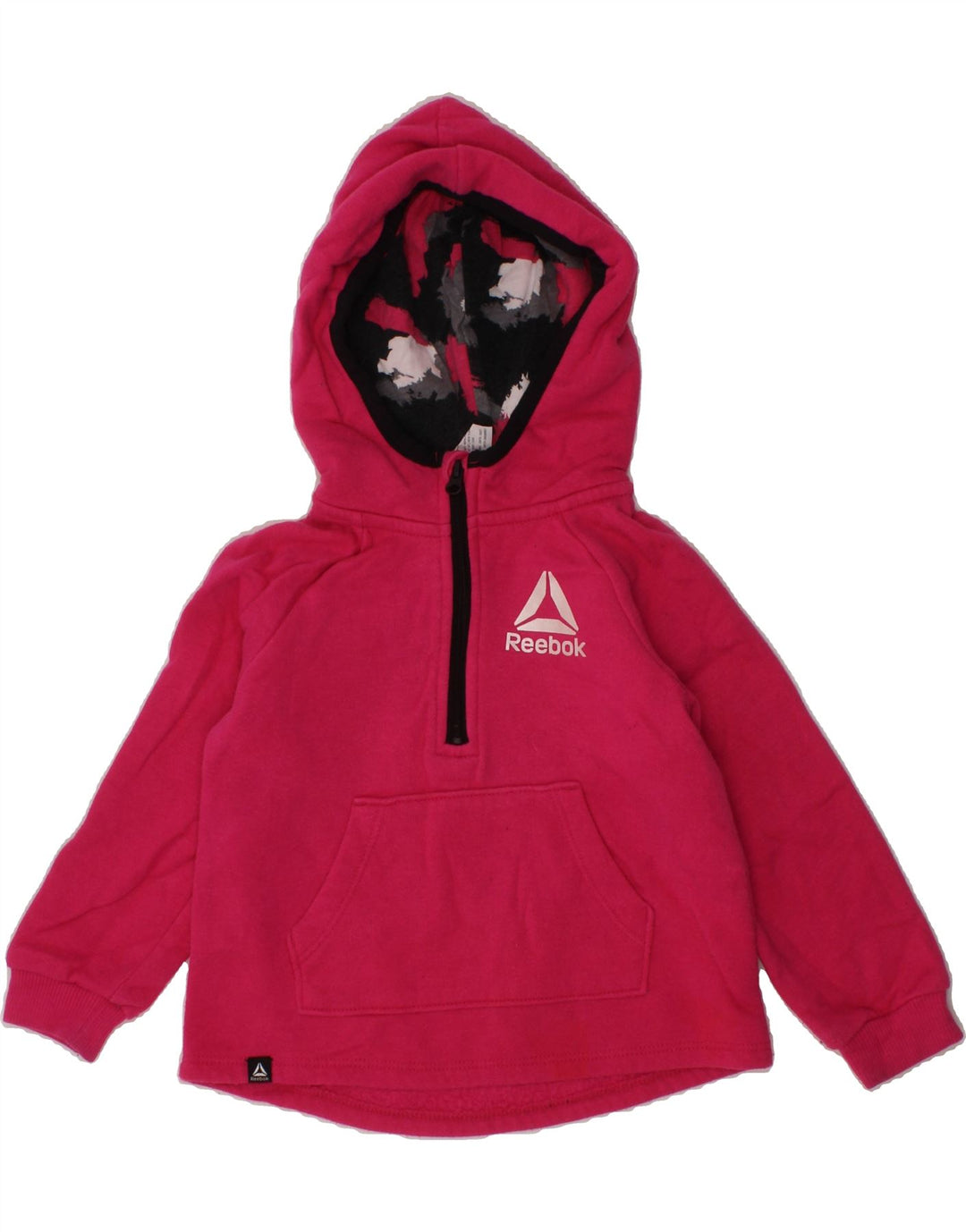 REEBOK Baby Girls Hoodie Jumper 18-24 Months Pink Cotton Vintage Reebok and Second-Hand Reebok from Messina Hembry 