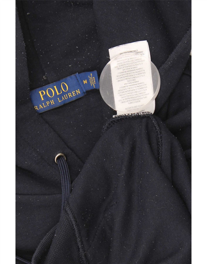 Polo Ralph Lauren Mens Hoodie Jumper Medium Navy Blue Polyester