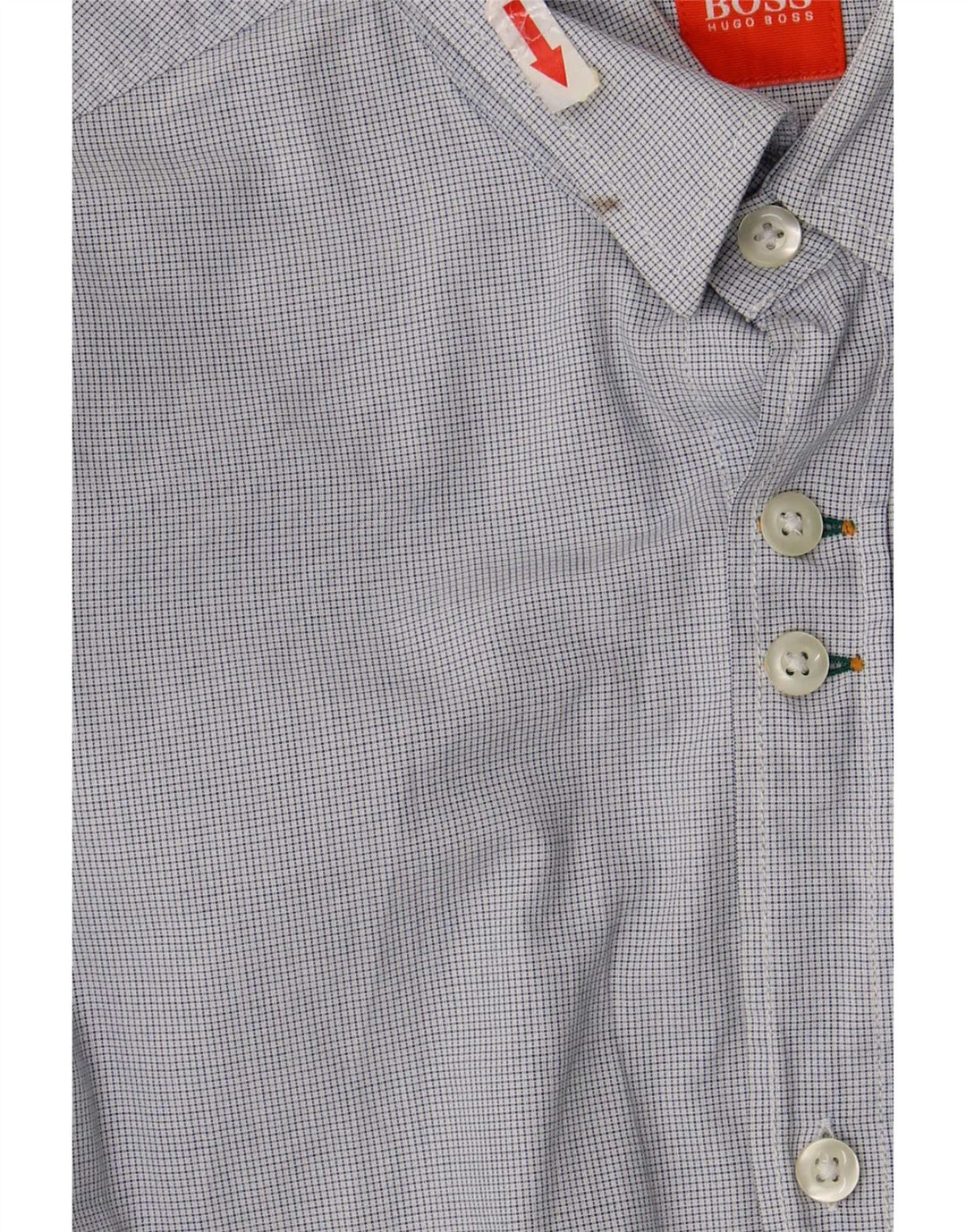 Hugo Boss Mens Shirt Medium Blue Gingham