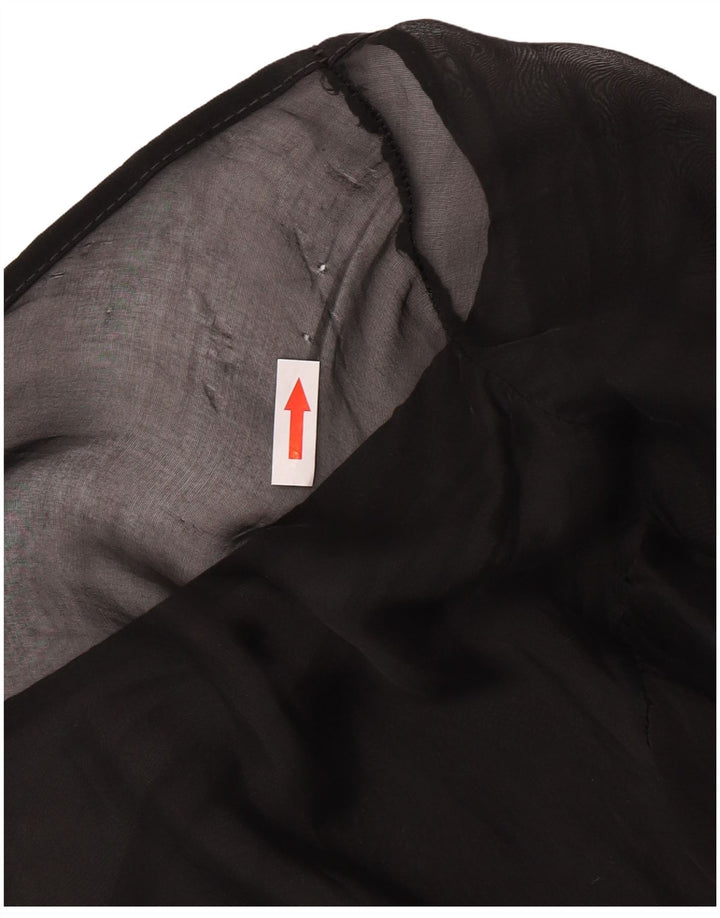 Damska prześwitująca bluzka King Kong Oversize Top UK 10 Small Black Silk