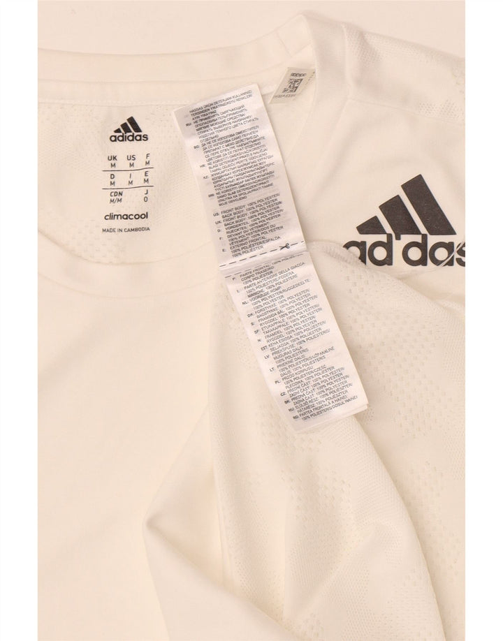 Adidas T-Shirt Homme Blanc Moyen Polyester