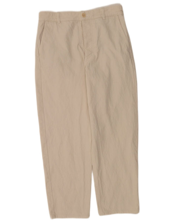 Cos Womens High Waist Chino Trousers EU 34 XS W28 L24 Beige Cotton