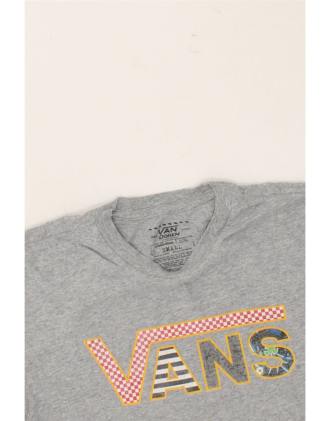 VANS Mens Graphic T-Shirt Top Small Grey Cotton Vintage Vans and Second-Hand Vans from Messina Hembry 
