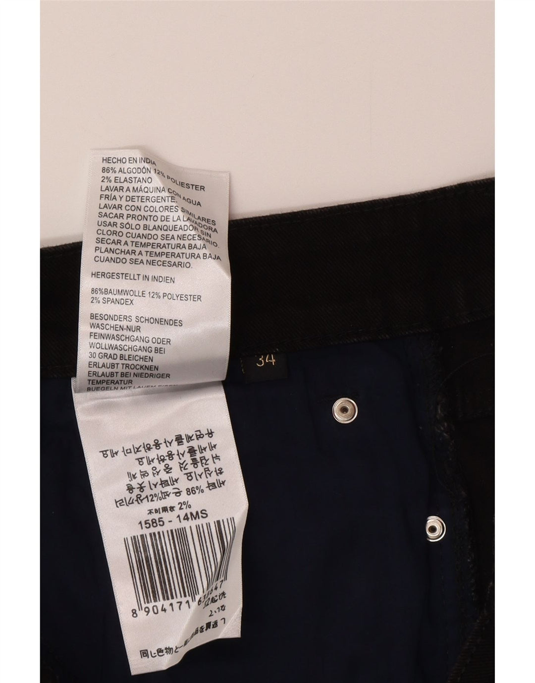 Nautica Herre Bootcut Jeans W34 L30 Sort Bomuld
