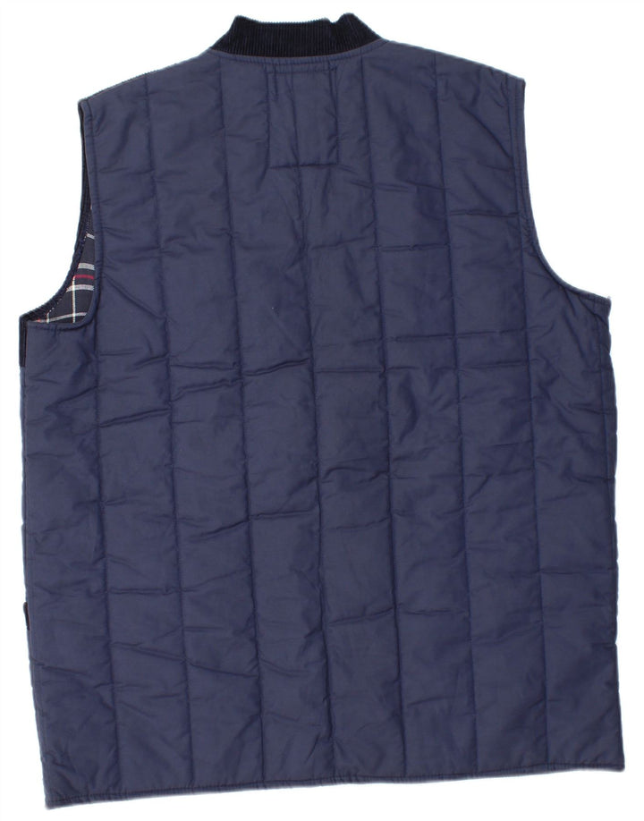Oxford Blue Mens Padded Gilet UK 38 Medium Navy Blue Polyester