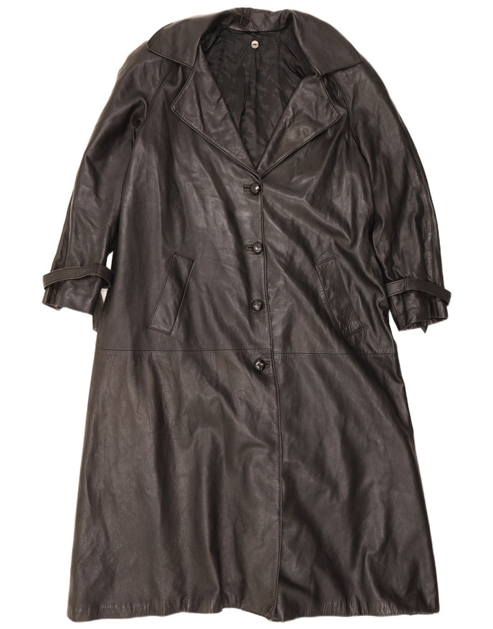 Sacip Abrigo de cuero para mujer IT 42 Medium Black