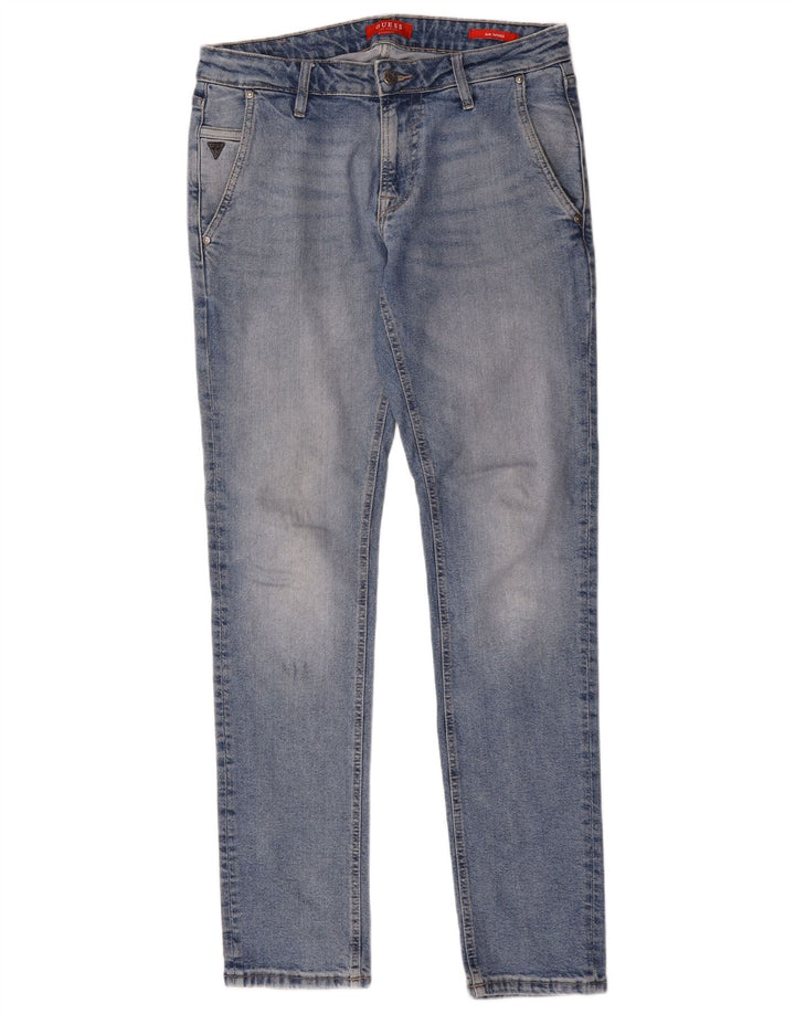 Guess Dame Slim Tapered Jeans W32 L34 Blå Polyester