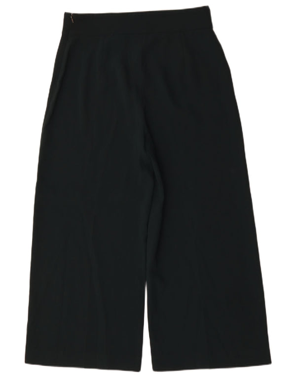 Zara Womens Brede Ben Cropped Trousers Large W30 L26 Grøn Polyester