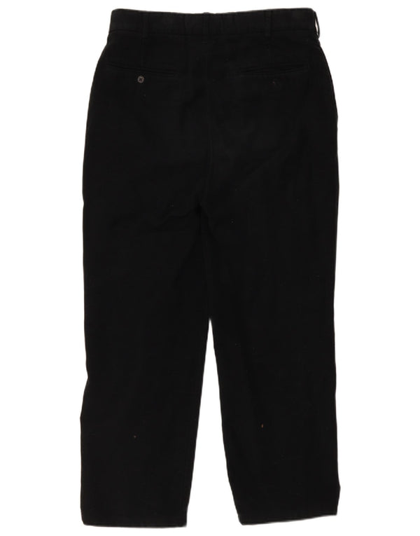 Pantaloni chino dritti da uomo vintage W34 L26 in cotone nero