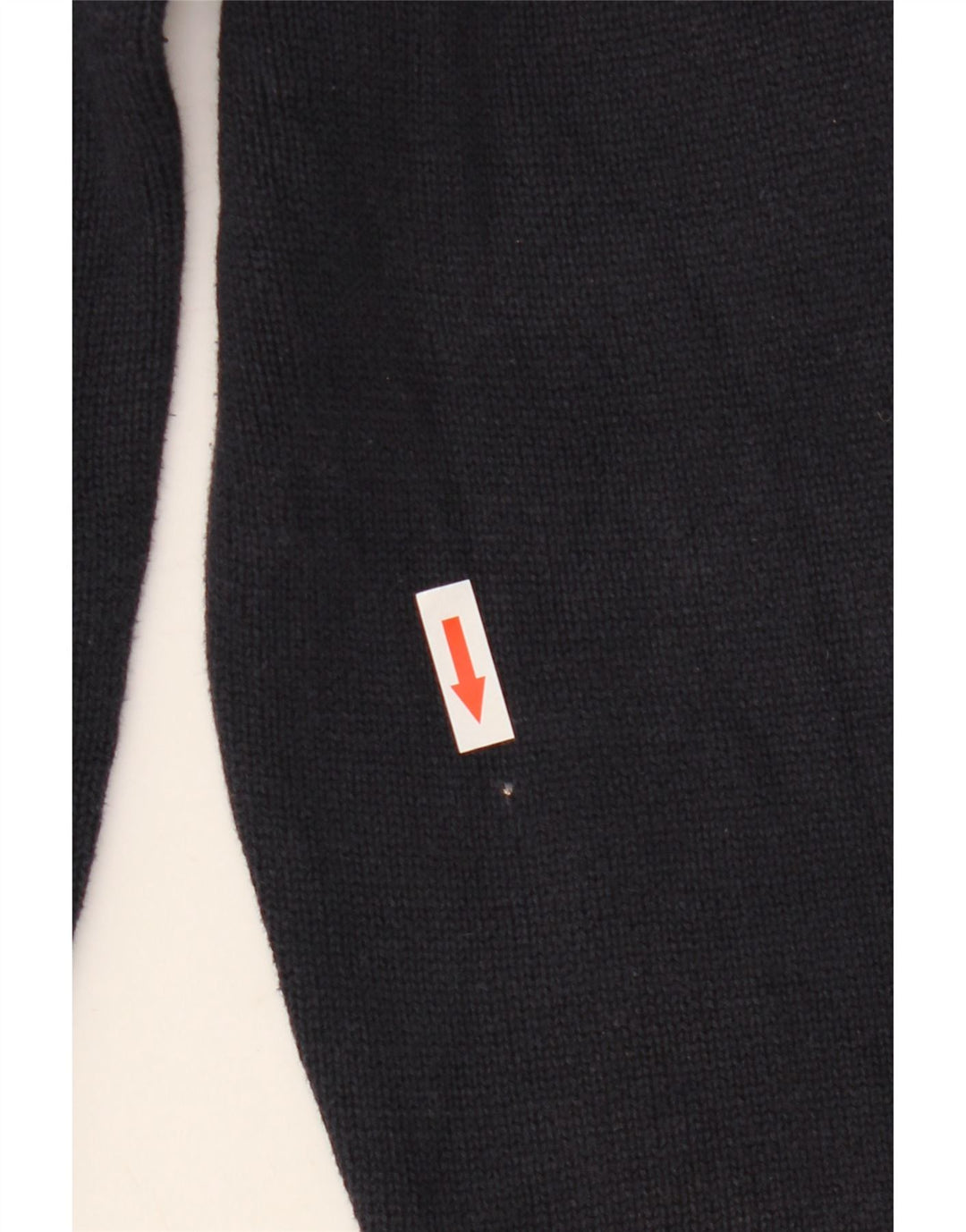 Zara Mens V-Neck Jumper Sweater Large Navy Blue