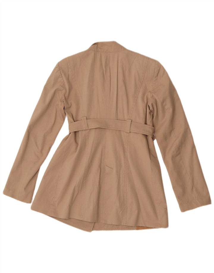 Patrizia Pepe Womens Trench Coat IT 42 Medium Beige Cotton