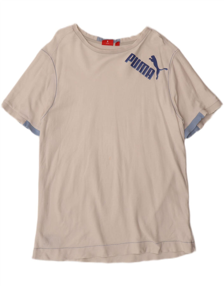 PUMA Mens Graphic T-Shirt Top XL Off White Vintage Puma and Second-Hand Puma from Messina Hembry 