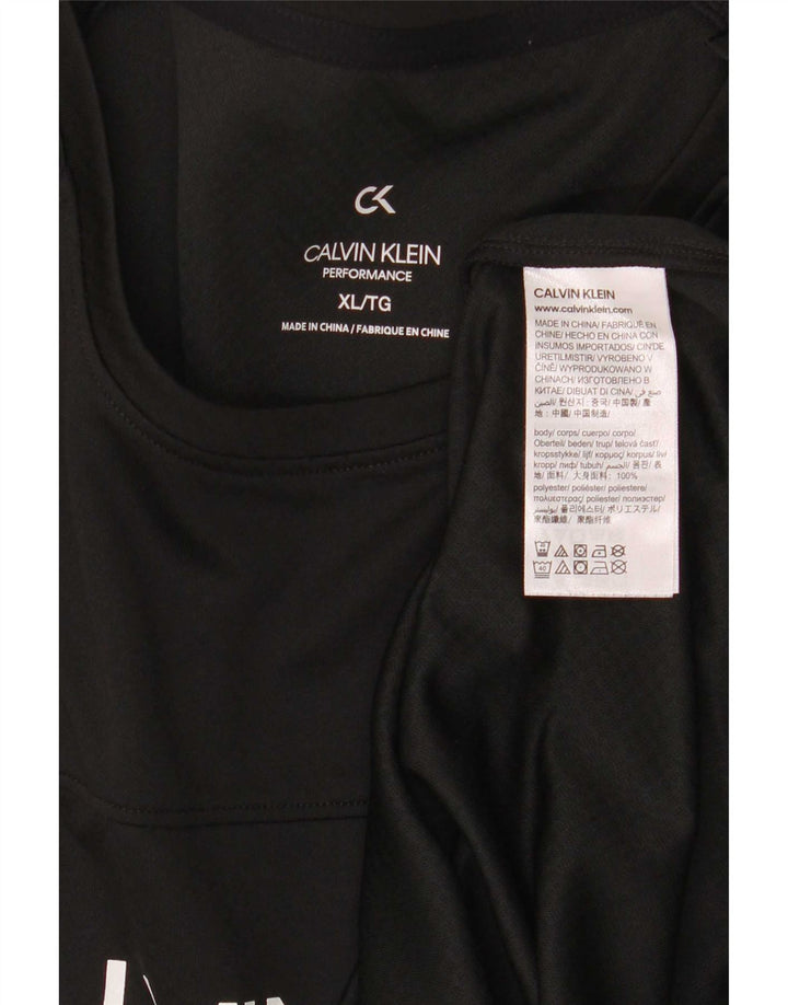 Maglietta grafica da uomo Calvin Klein Performance Top XL poliestere nero