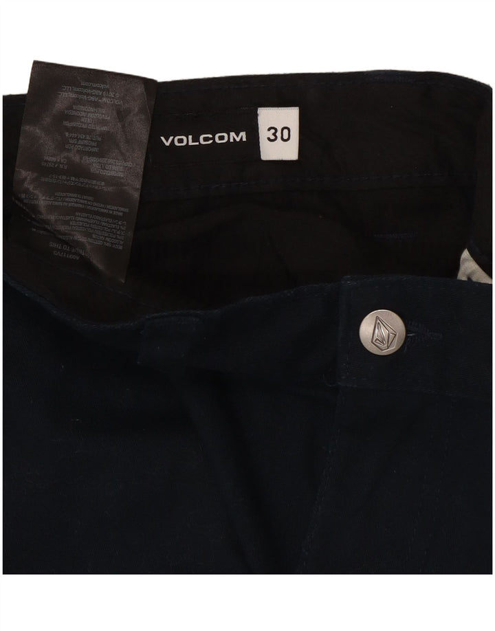 Volcom Mens Chino Shorts W30 Medium Navy Blue Cotton