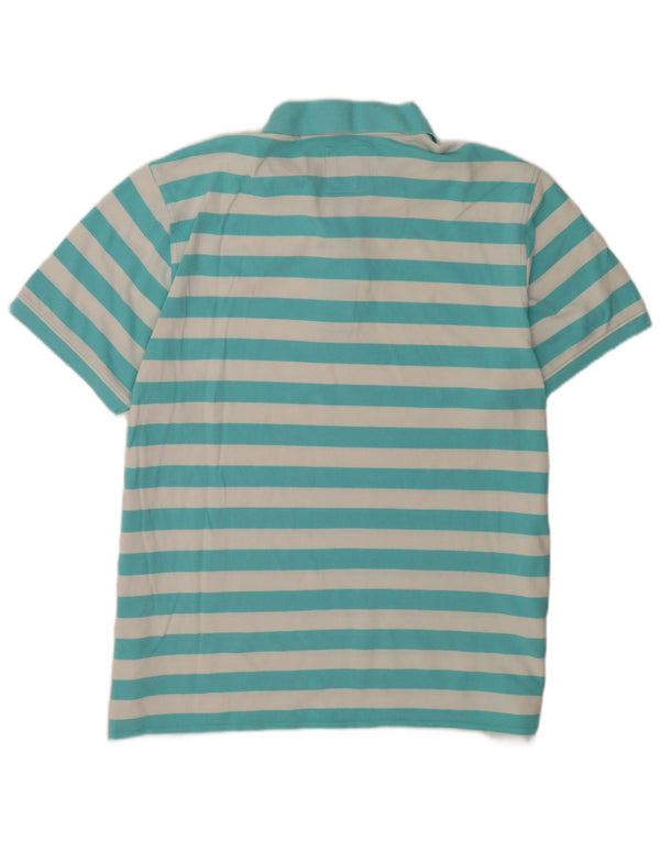 Мужская рубашка-поло Crew Clothing 2XL, хлопковая бирюзовая полоска