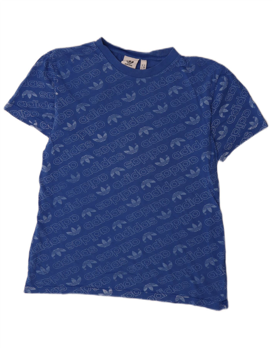 Adidas Mens Graphic T-Shirt Top Medium Blue Cotton