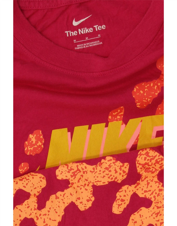 NIKE Womens Graphic T-Shirt Top UK 14 Medium Pink Vintage Nike and Second-Hand Nike from Messina Hembry 
