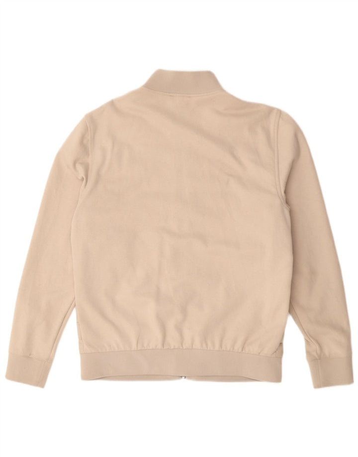 Reiss Mens Padded Tracksuit Top Jacket Medium Beige Cotton